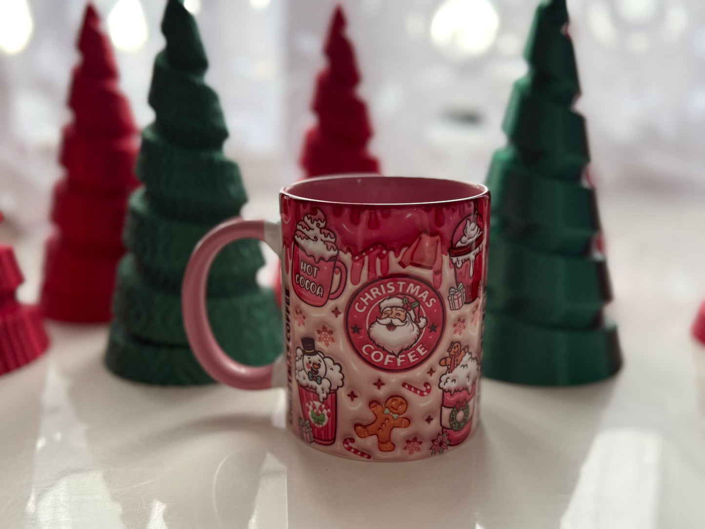 Christmas Coffee Mug – Cute Santa Holiday Hot Cocoa Cup (Ceramic, 350ml)