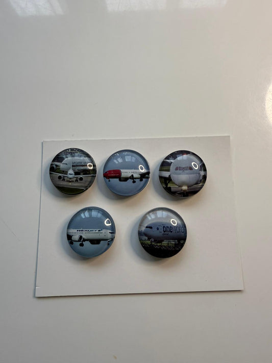 Set of 5 Glass Magnets