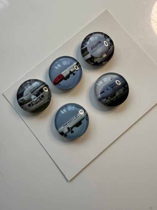 Set of 5 Glass Magnets