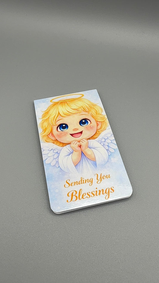 Magnetic Bookmark – “Sending You Blessings” Angel Design